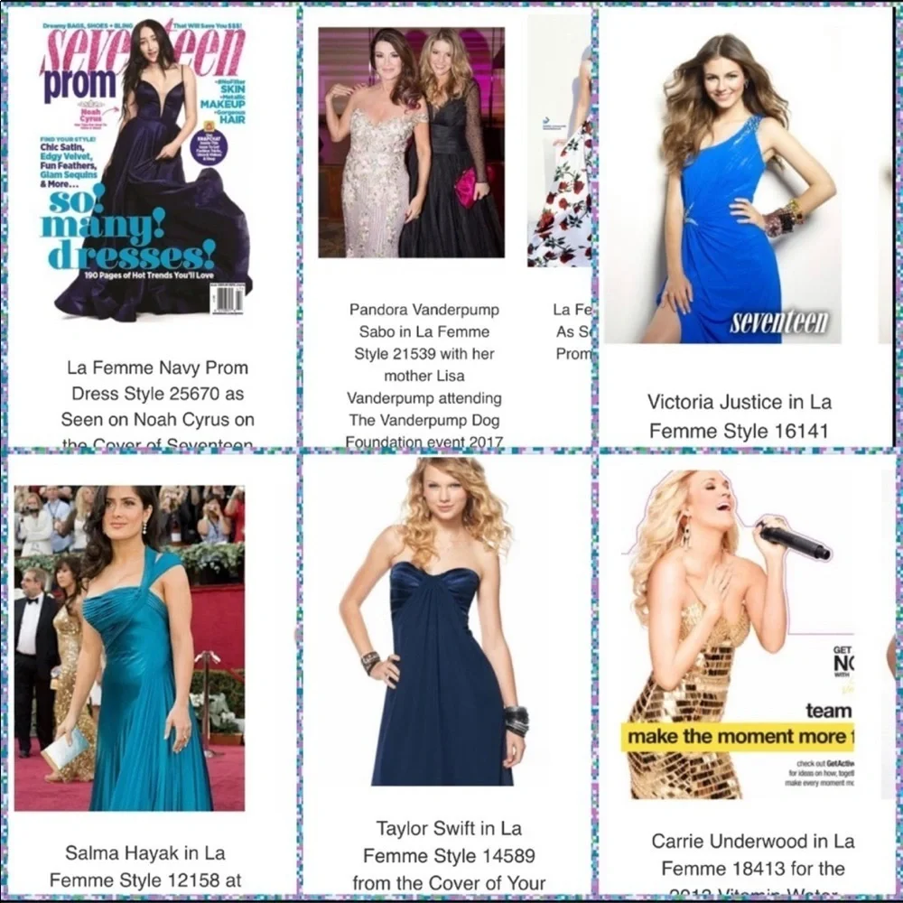 La Femme Navy Blue & Gold Sleeveless Sequin Gown